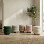 tabourets-pouf-plicatus-couleurs-tissu-bouclette-plante